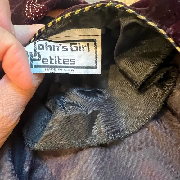 Awesome Vintage Velour Blazer With Paisley Beading - Picture 6 of 7